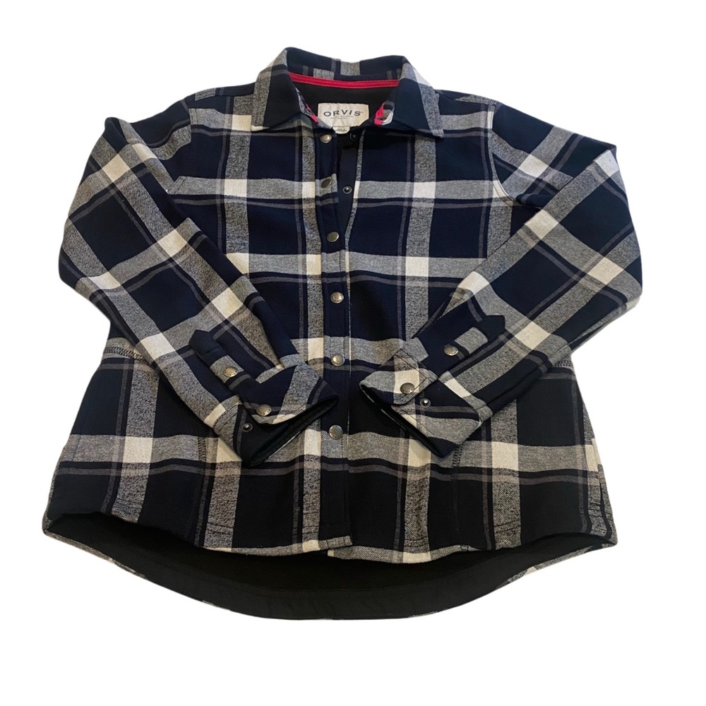 Orvis Women's Flannel Fleece Lined Shirt Jacket Sz. Small